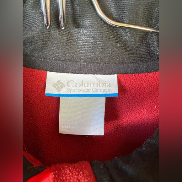 Columbia Red Fleece Lined Zip Front Casual Jacket Women’s Large - Picture 5 of 9